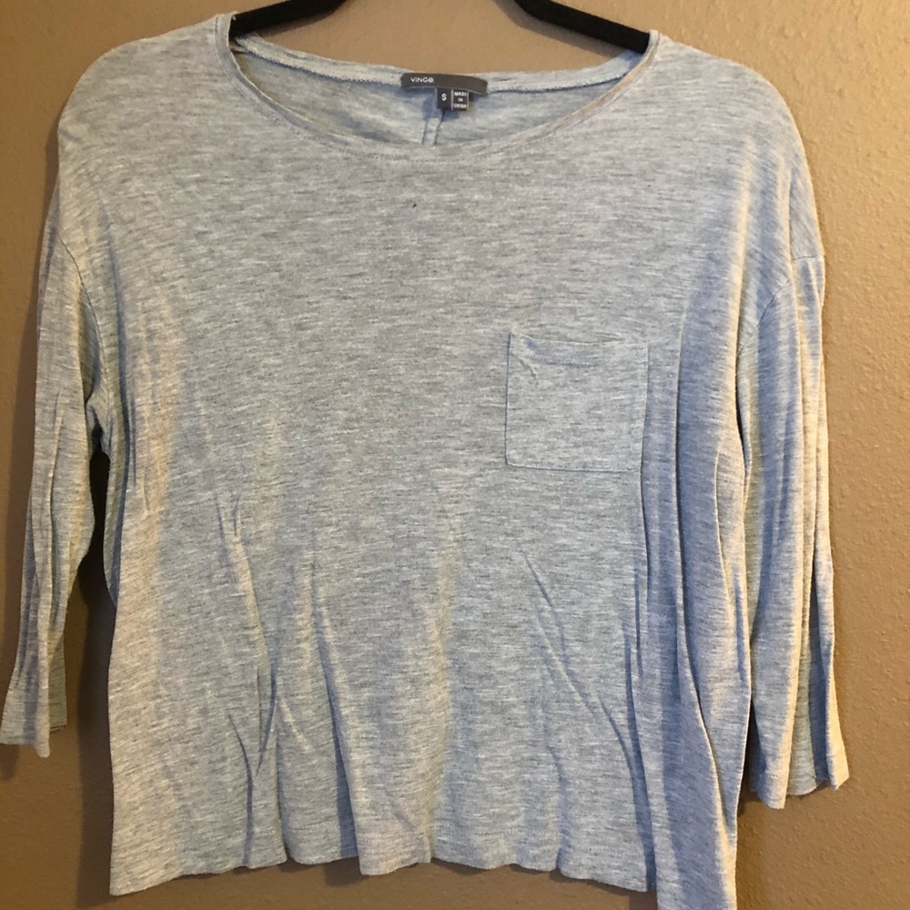 3/4 Sleeve Crop Top
